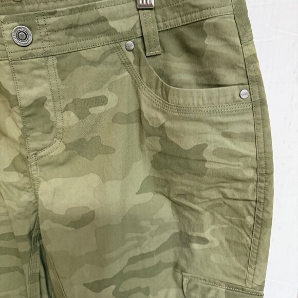 KÜHL Splash Roll-Up Pants Women’s 14 Reg Green Camo Hiking Cargo NWT - Picture 3 of 11